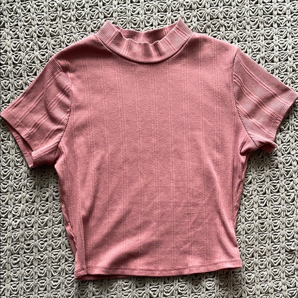Bozzolo Mock Neck Crop Top